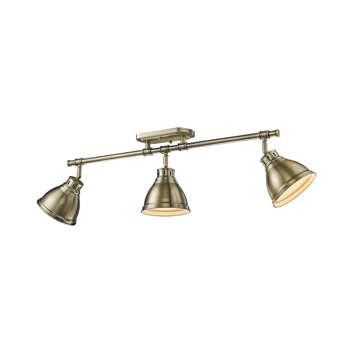 Golden - 3602-3SF AB-AB - Three Light Semi-Flush Mount - Duncan - Aged Brass