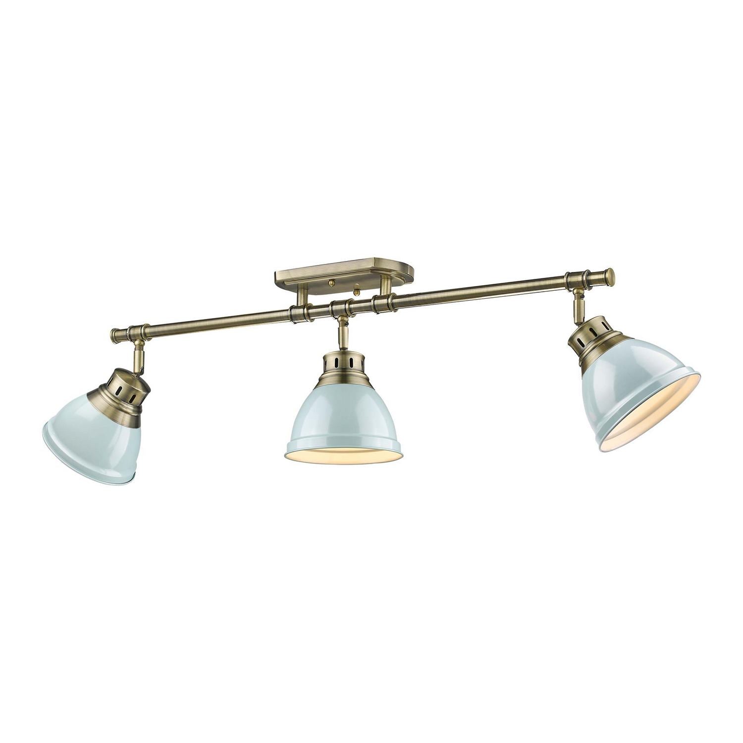 Golden - 3602-3SF AB-SF - Three Light Semi-Flush Mount - Duncan - Aged Brass