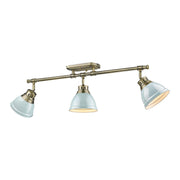 Golden - 3602-3SF AB-SF - Three Light Semi-Flush Mount - Duncan - Aged Brass