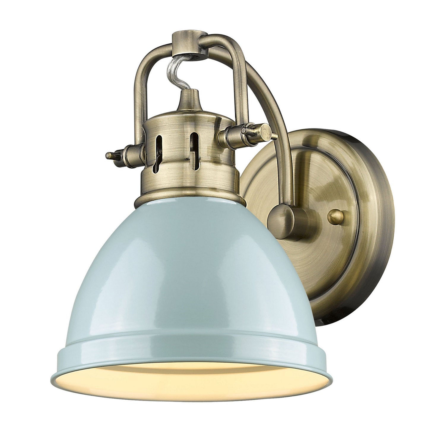 Golden - 3602-BA1 AB-SF - One Light Bath Vanity - Duncan - Aged Brass