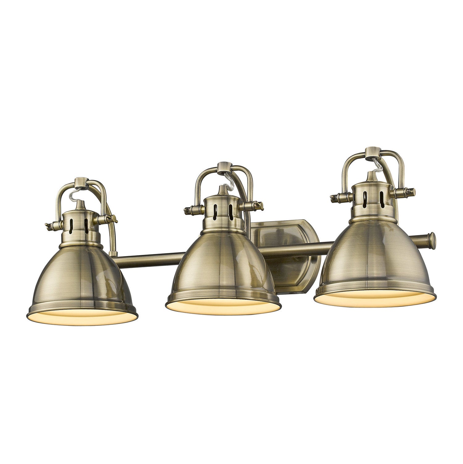 Golden - 3602-BA3 AB-AB - Three Light Bath Vanity - Duncan - Aged Brass