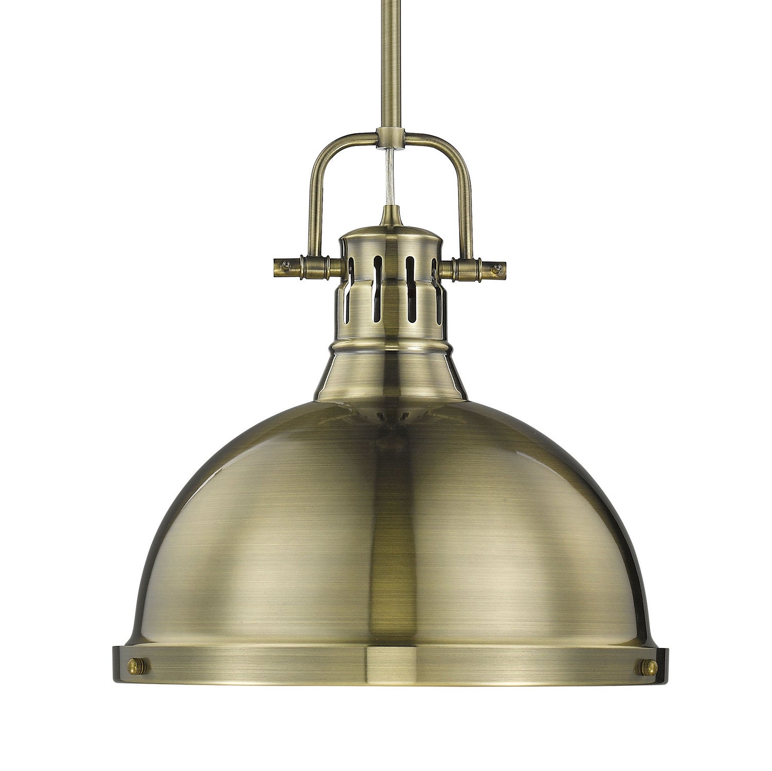 Golden - 3604-L AB-AB - One Light Pendant - Duncan - Aged Brass