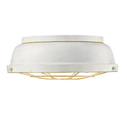 Golden - 7312-FM FW - Two Light Flush Mount - Bartlett - French White
