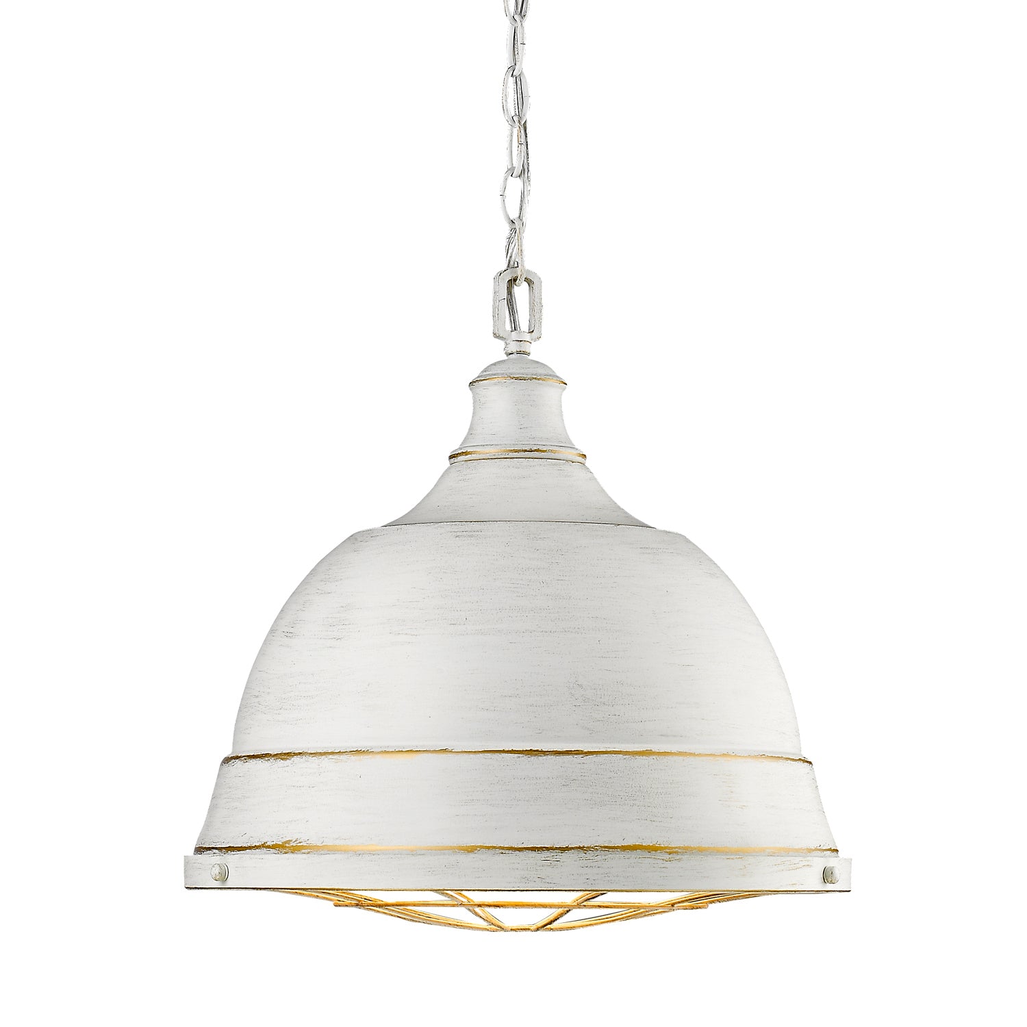 Golden - 7312-L FW - Two Light Pendant - Bartlett - French White