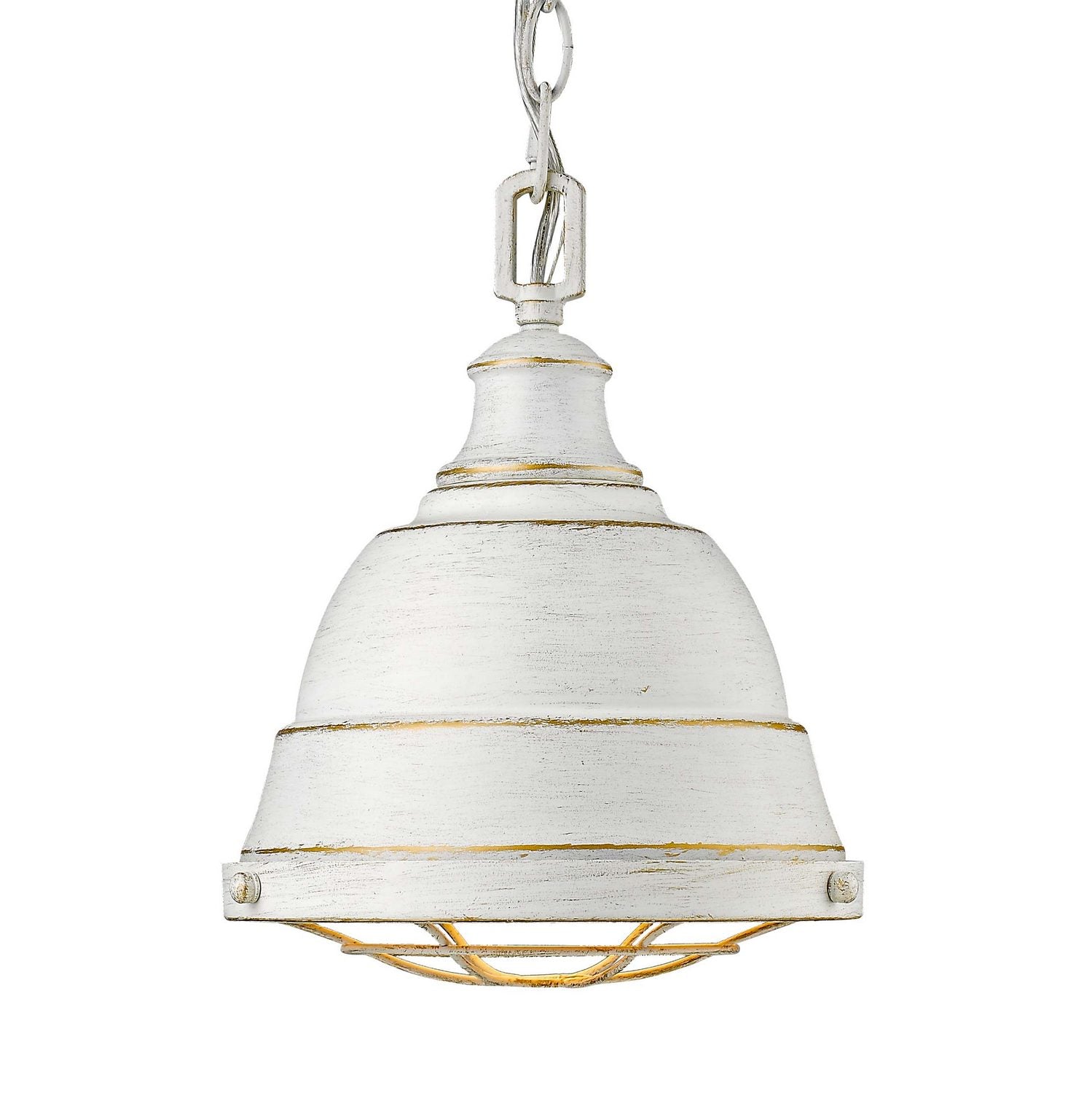 Golden - 7312-S FW - One Light Mini Pendant - Bartlett - French White