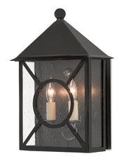 Currey and Company - 5500-0003 - Two Light Outdoor Wall Sconce - Midnight