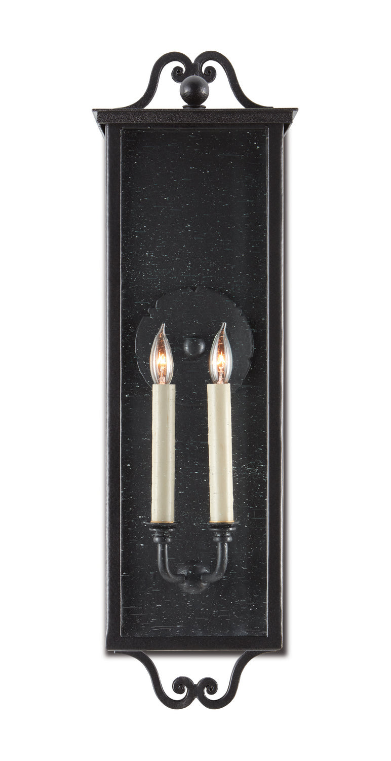 Currey and Company - 5500-0008 - Two Light Outdoor Wall Sconce - Midnight