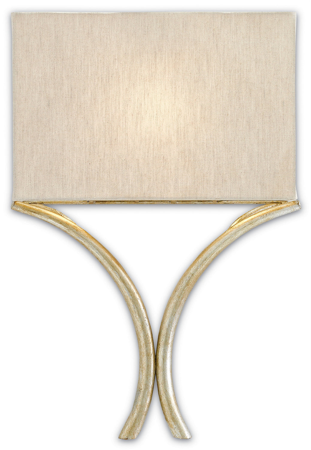 Currey and Company - 5900-0006 - One Light Wall Sconce - Silver Leaf