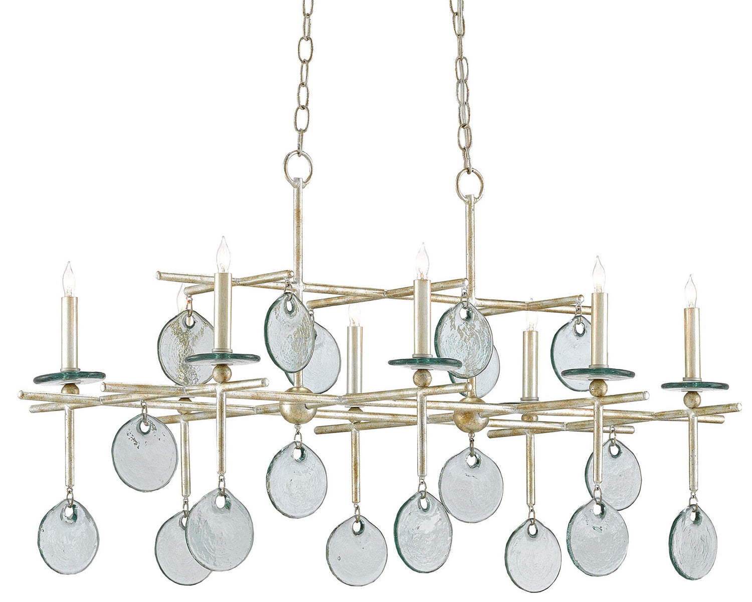 Currey and Company - 9000-0060 - Eight Light Chandelier - Silver Granello