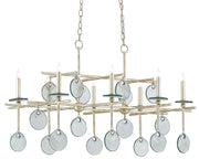Currey and Company - 9000-0060 - Eight Light Chandelier - Silver Granello