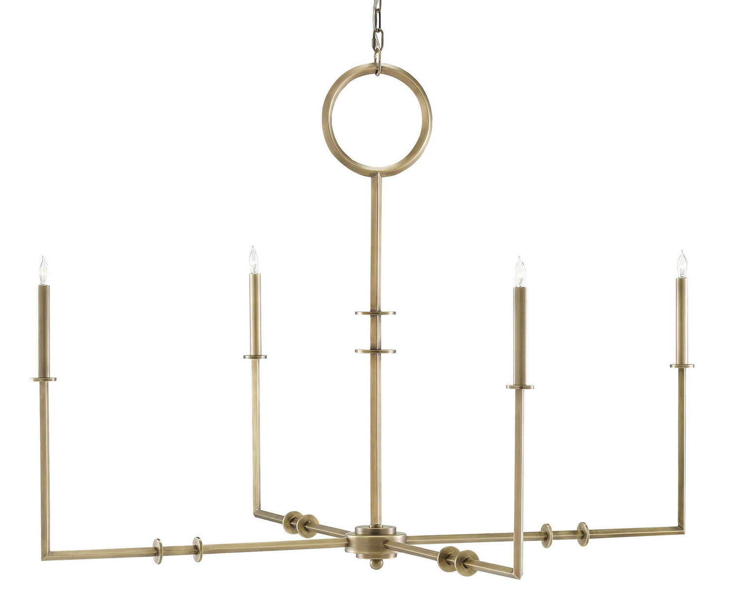 Currey and Company - 9000-0085 - Four Light Chandelier - Antique Brass