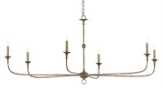Currey and Company - 9000-0135 - Six Light Chandelier - Pyrite Bronze