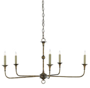 Currey and Company - 9000-0143 - Five Light Chandelier - Pyrite Bronze