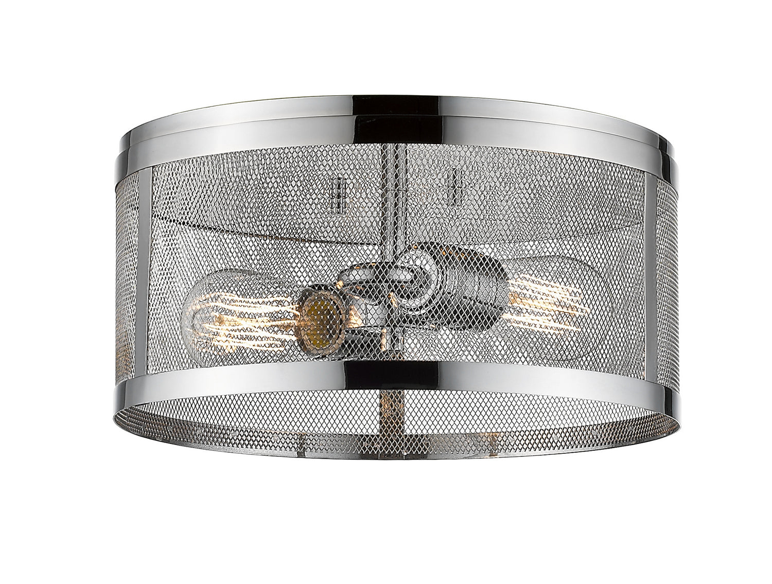 Z-Lite - 331F12-CH - Two Light Flush Mount - Meshsmith - Chrome