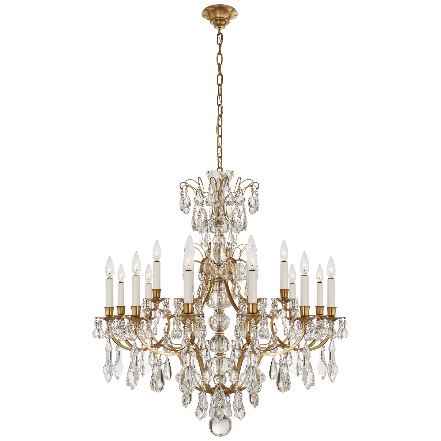 Ralph Lauren - RL 5311NB - 18 Light Chandelier - Antoinette - Natural Brass and Crystal