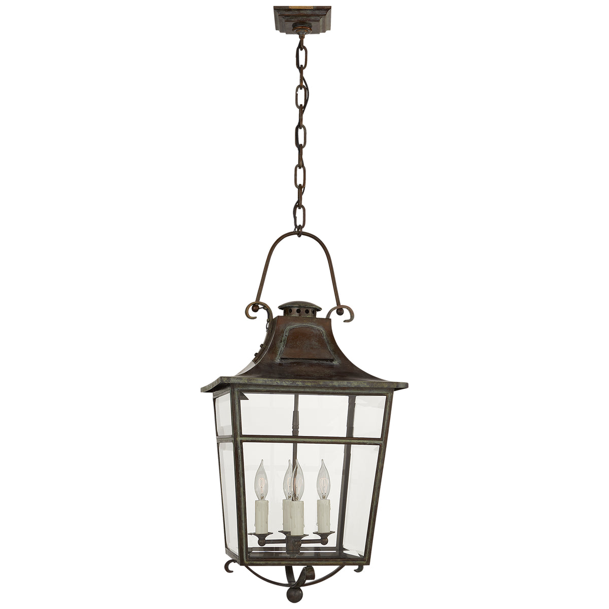 Ralph Lauren - RL 5733WVG-CG - Four Light Lantern - Carrington - Weathered Verdigris