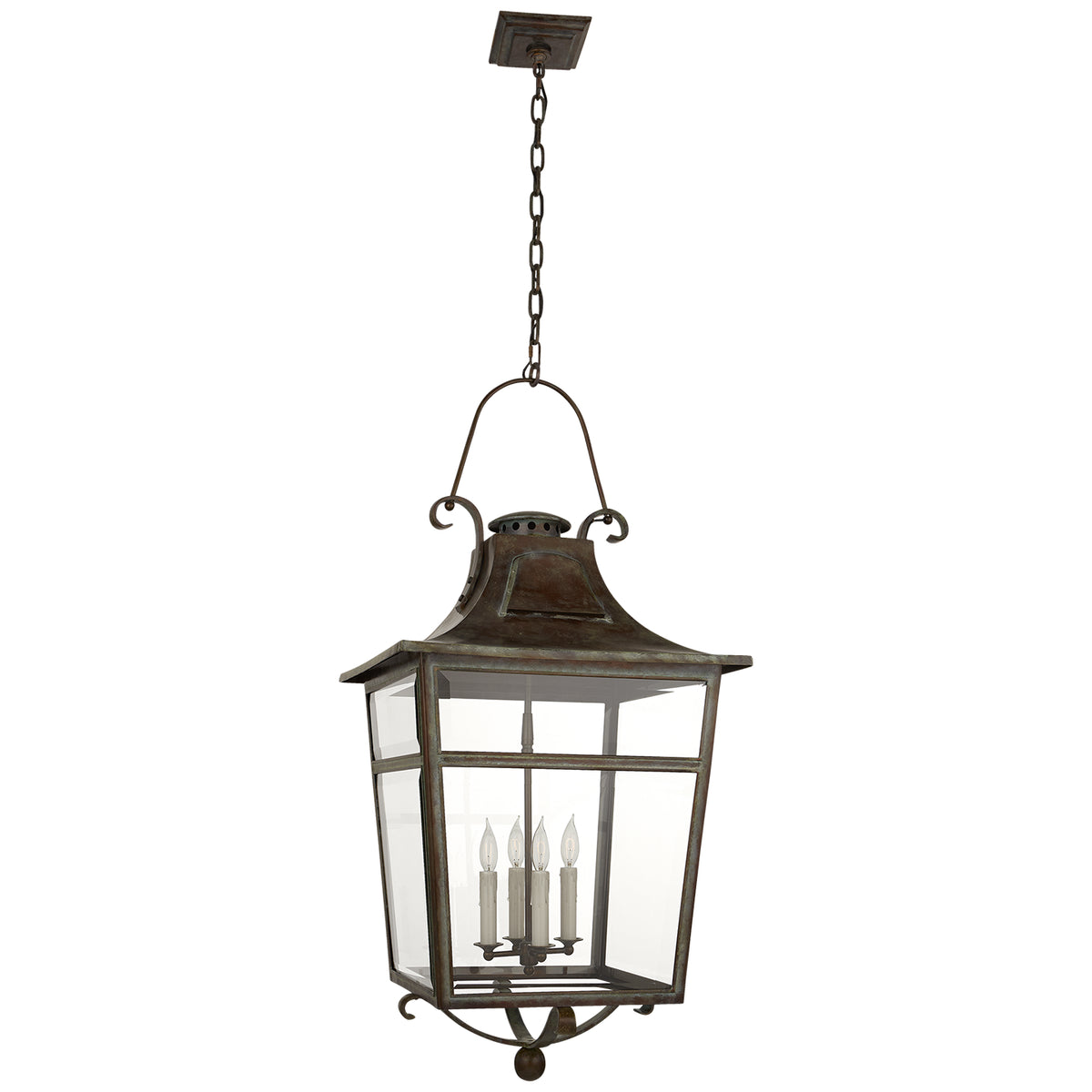 Ralph Lauren - RL 5735WVG-CG - Four Light Lantern - Carrington - Weathered Verdigris