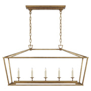 Visual Comfort Signature - CHC 2156GI - Five Light Linear Pendant - Darlana - Gilded Iron