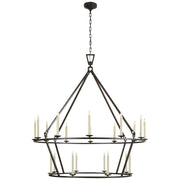 Visual Comfort Signature - CHC 5199AI - 20 Light Chandelier - Darlana Ring - Aged Iron
