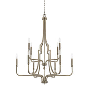 Capital Lighting - 419391AD - Ten Light Chandelier - Dawson - Aged Brass