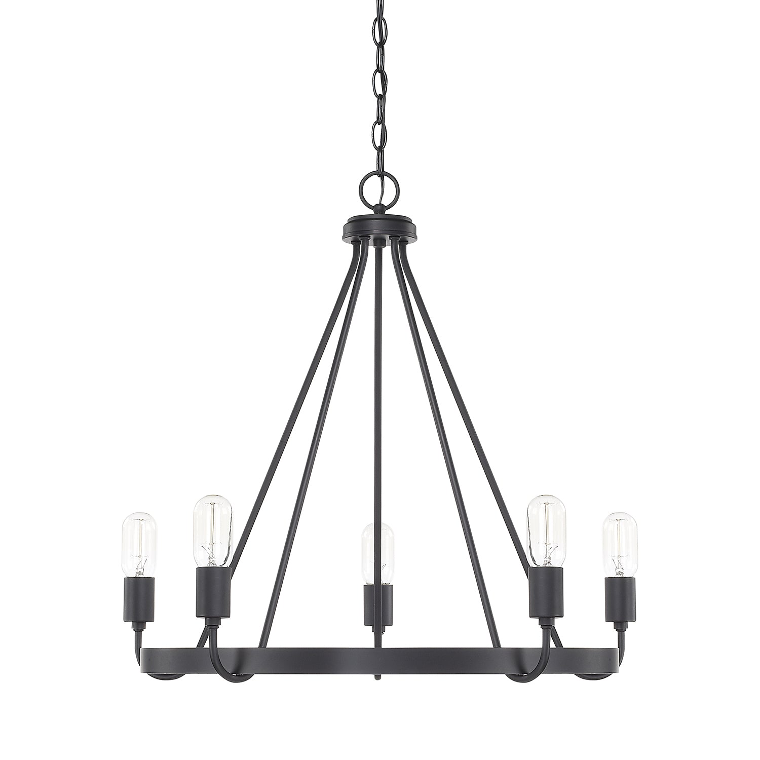 Capital Lighting - 420061MB - Five Light Chandelier - Tanner - Matte Black