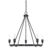 Capital Lighting - 420061MB - Five Light Chandelier - Tanner - Matte Black