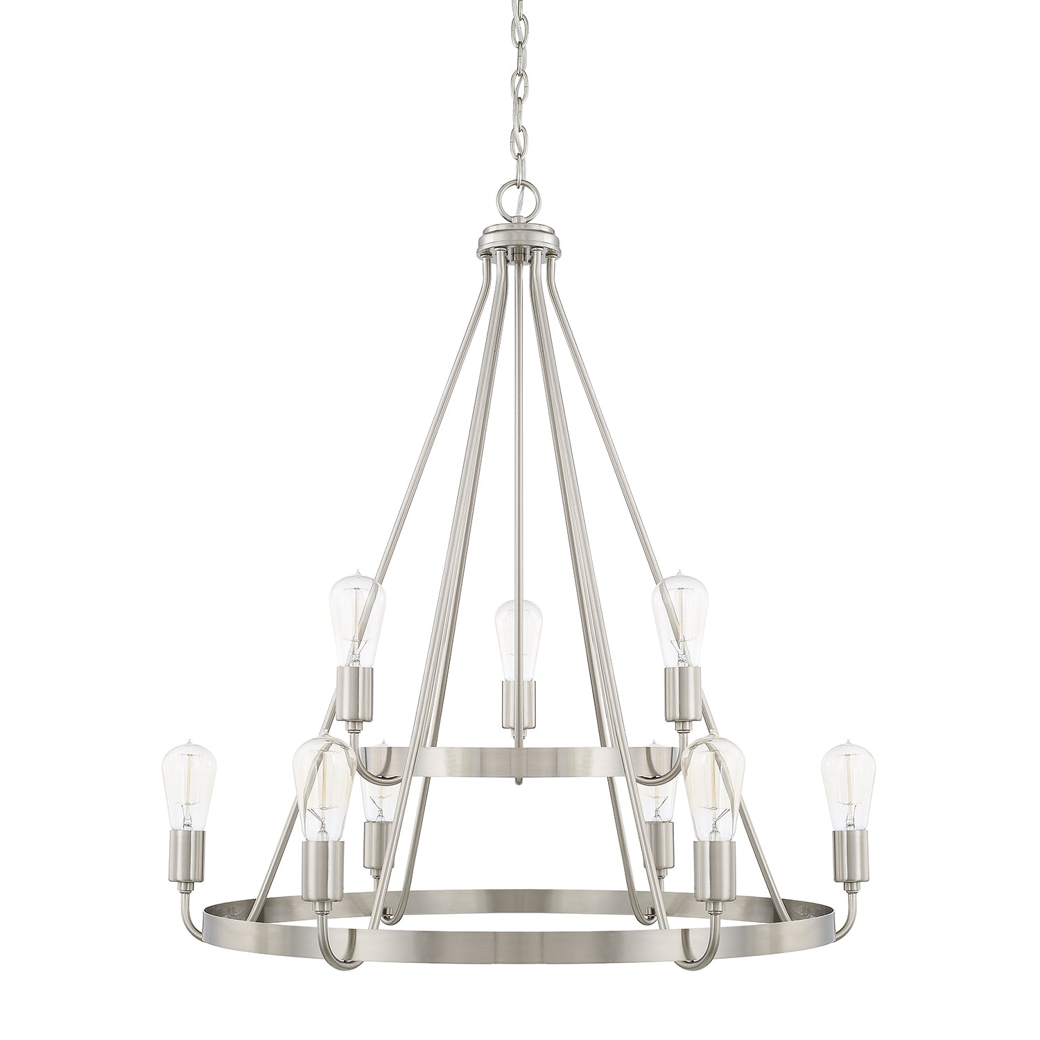Capital Lighting - 420091BN - Nine Light Chandelier - Tanner - Brushed Nickel