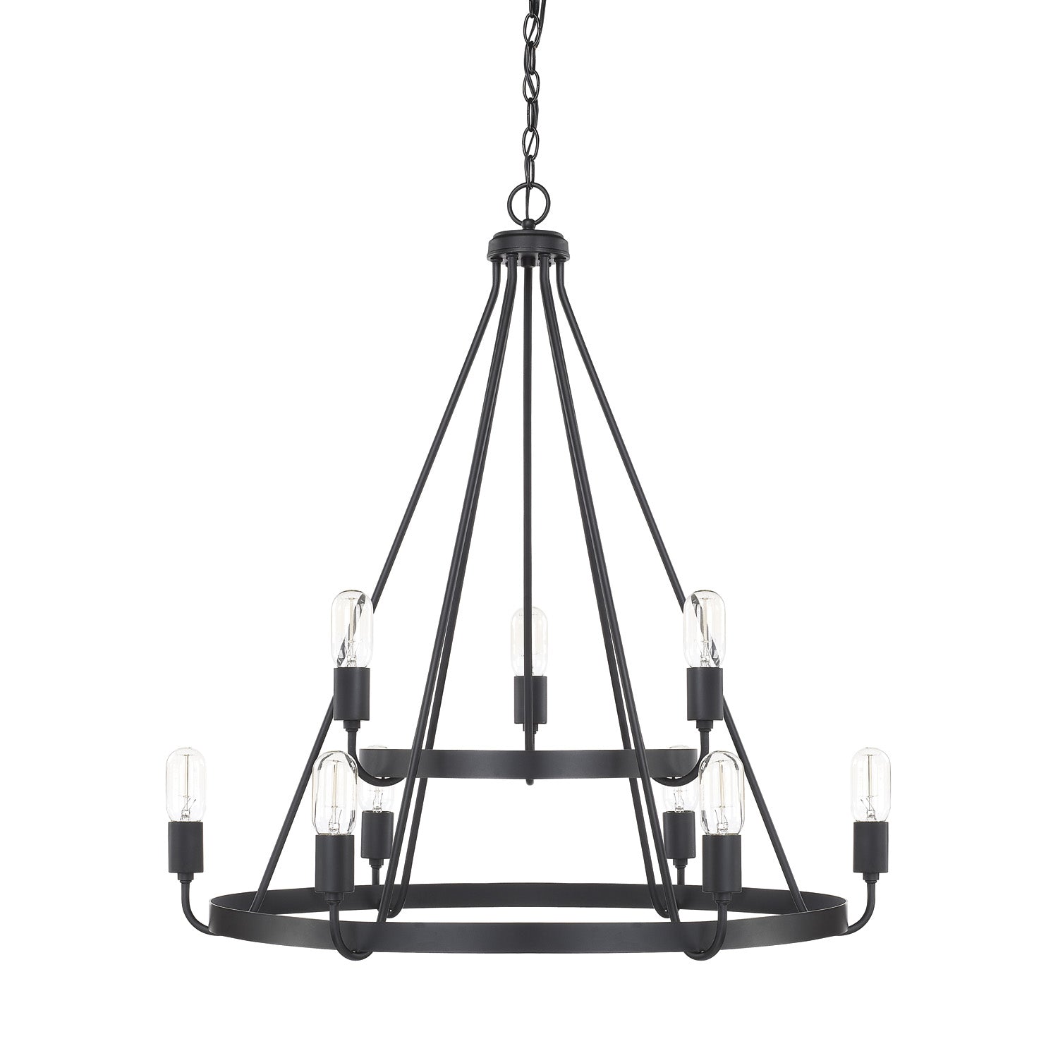 Capital Lighting - 420091MB - Nine Light Chandelier - Tanner - Matte Black