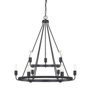 Capital Lighting - 420091MB - Nine Light Chandelier - Tanner - Matte Black