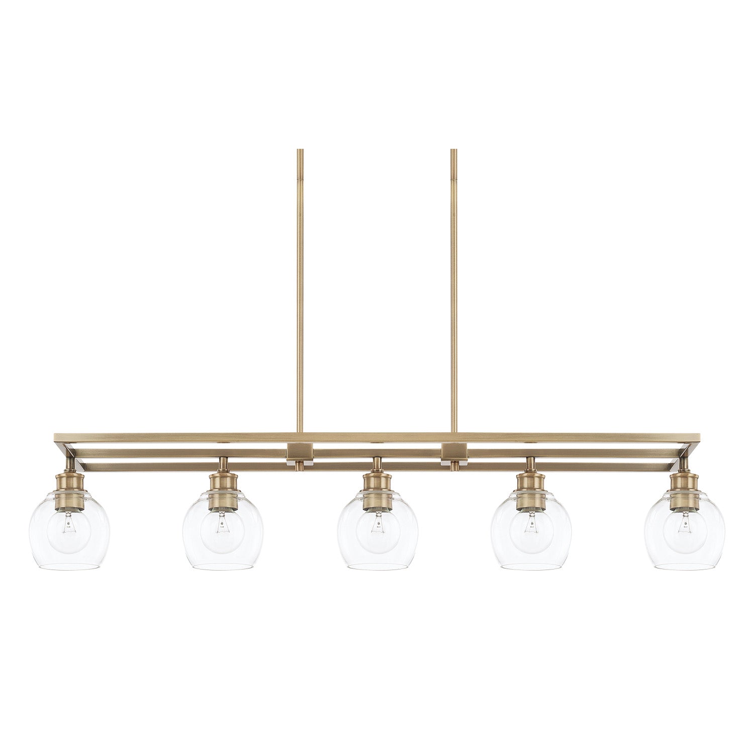 Capital Lighting - 821151AD-426 - Five Light Island Pendant - Mid Century - Aged Brass