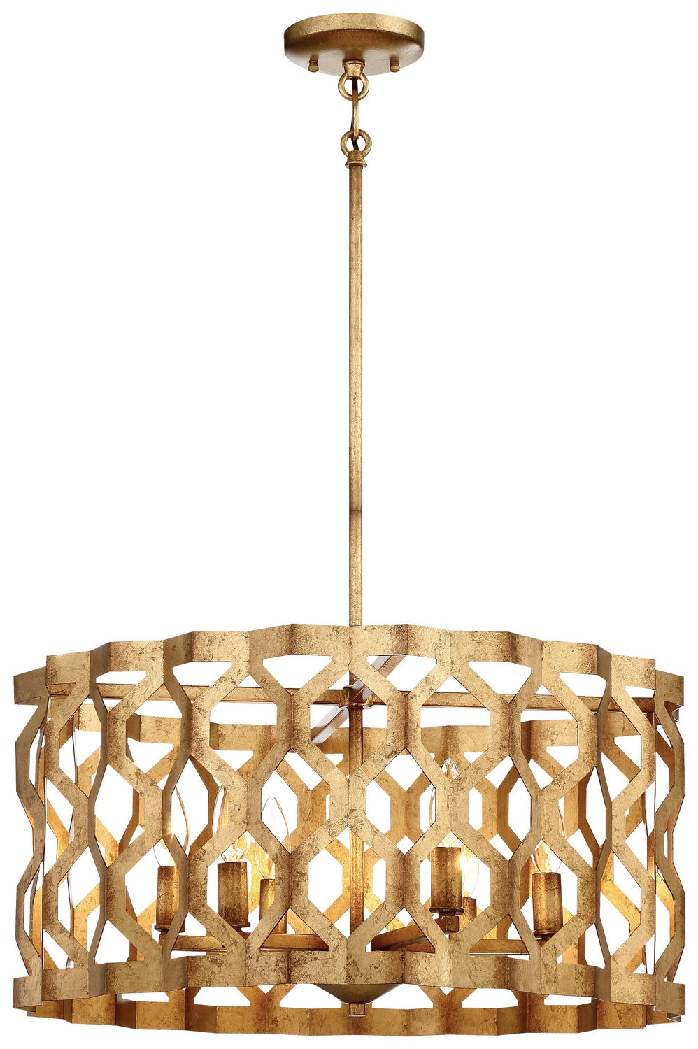 Metropolitan - N6775-293 - Six Light Pendant - Coronade - Pandora Gold Leaf