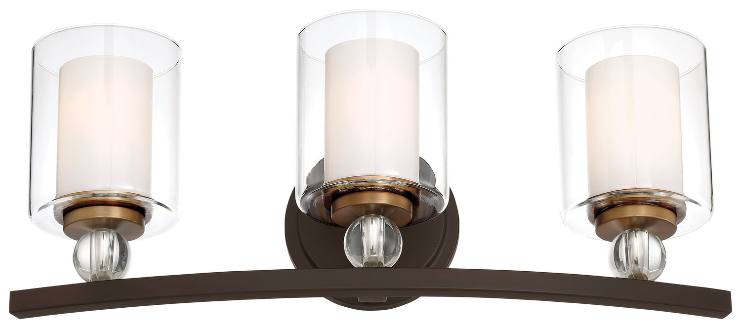 Minka-Lavery - 3073-416 - Three Light Bath - Studio 5 - Painted Bronze w/Natural Brushed Brass