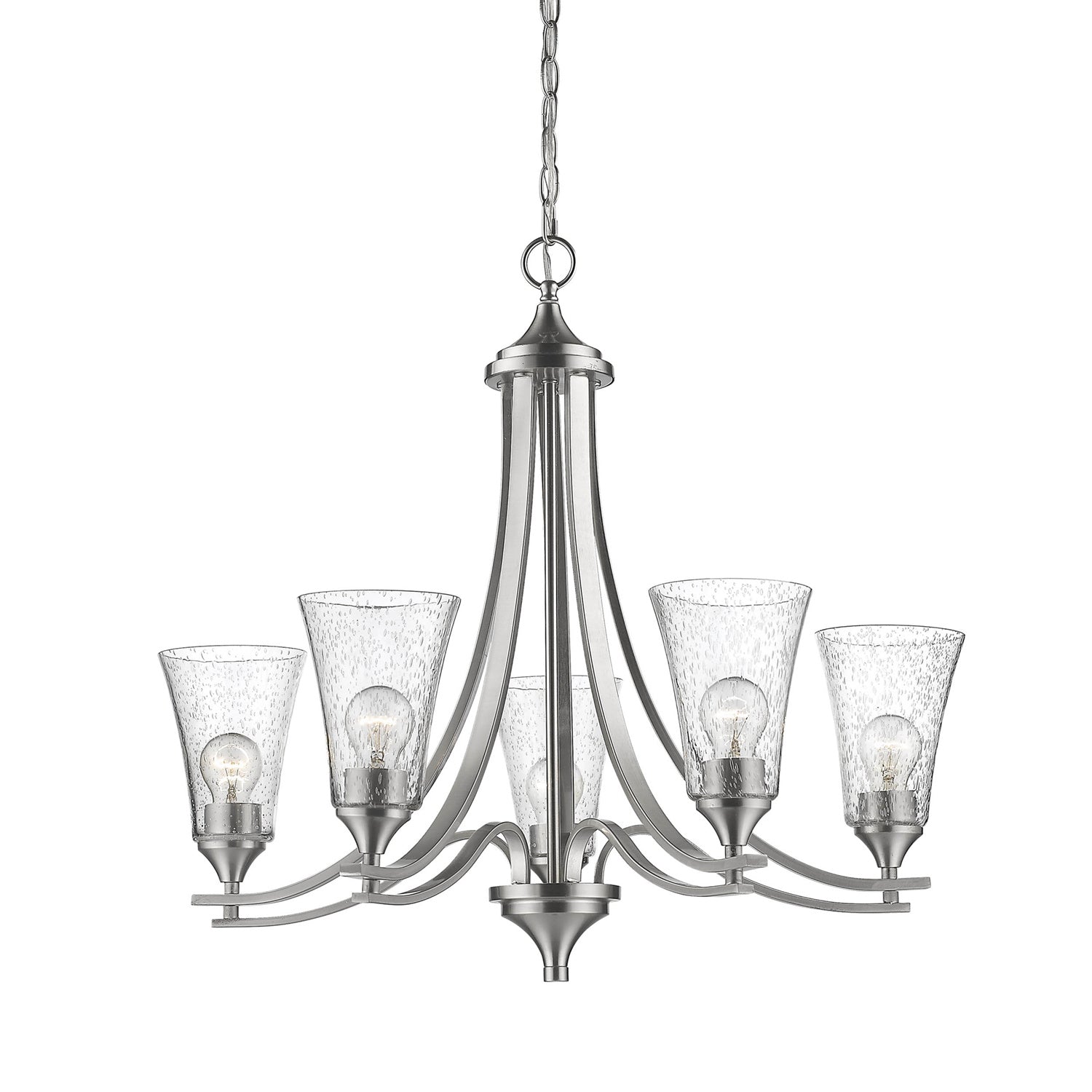 Millennium - 1465-SN - Five Light Chandelier - Natalie - Satin Nickel