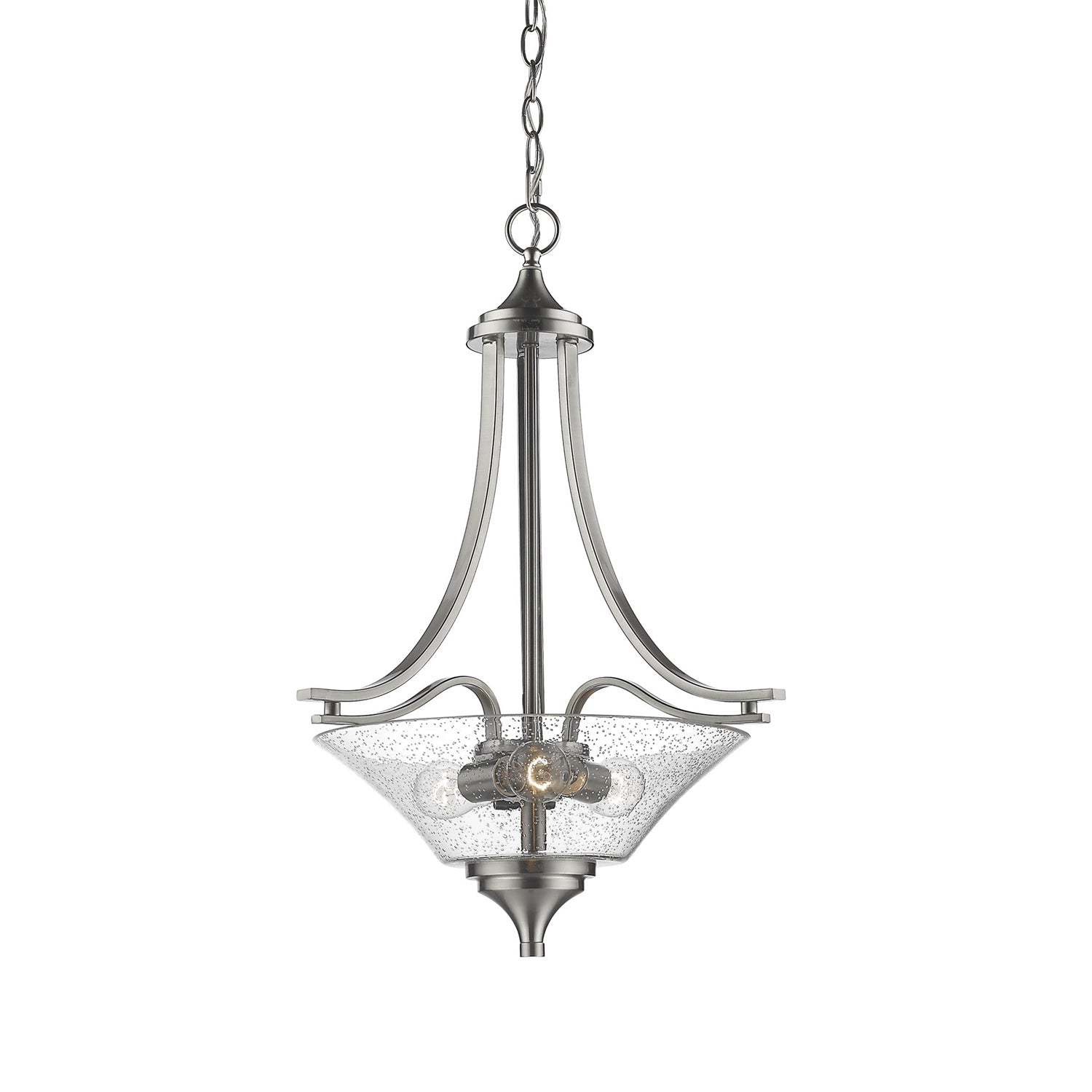 Millennium - 1473-SN - Three Light Pendant - Natalie - Satin Nickel
