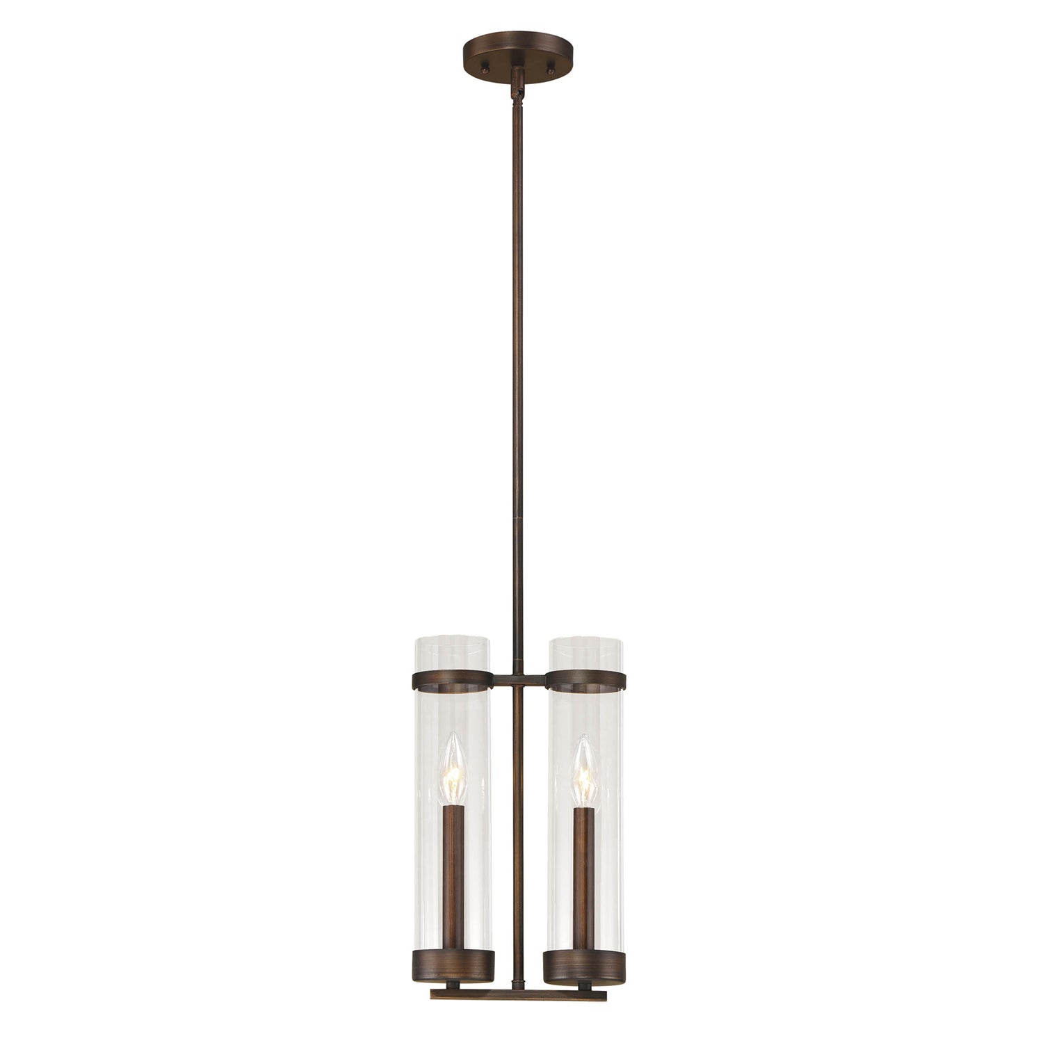 Millennium - 1982-RBZ - Two Light Mini Pendant - Milan - Rubbed Bronze