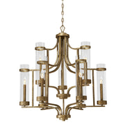 Millennium - 1989-VG - Nine Light Chandelier - Milan - Vintage Gold