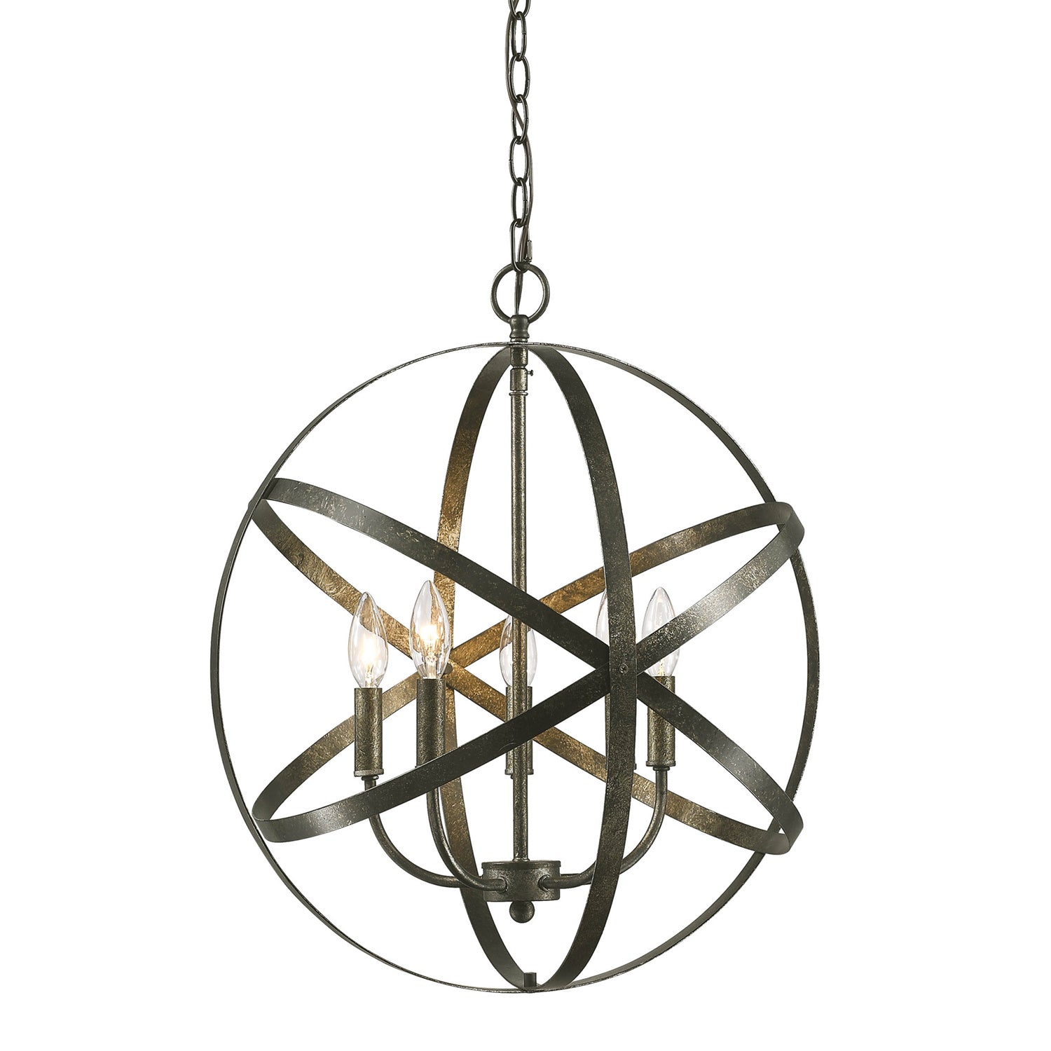 Millennium - 3239-AS - Five Light Pendant - Antique Silver