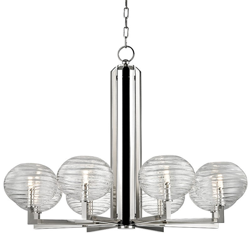 Hudson Valley - 2418-PN - LED Chandelier - Breton - Polished Nickel