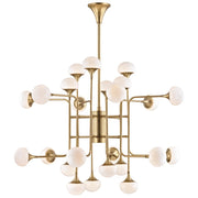 Hudson Valley - 4724-AGB - LED Chandelier - Fleming - Aged Brass