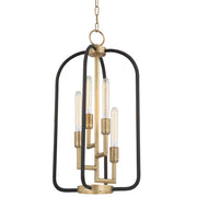 Hudson Valley - 8314-AGB - Four Light Chandelier - Angler - Aged Brass