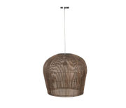 Rattan Tulip Pendant, Grey Patina
