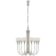 Visual Comfort Signature - KW 5401CRB/PN - Ten Light Chandelier - Reverie - Clear Ribbed Glass and Polished Nickel