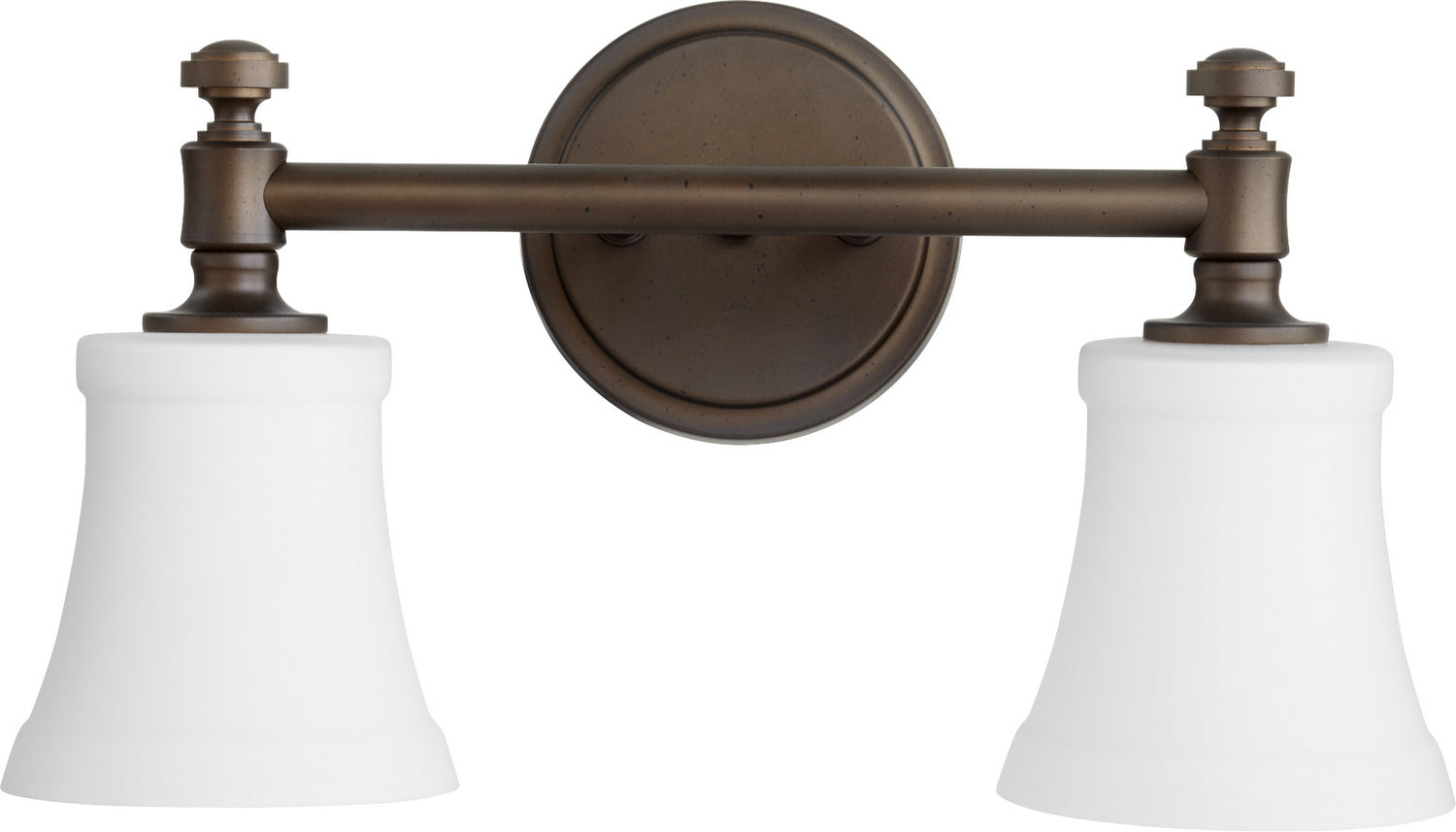 Quorum - 5122-2-186 - Two Light Vanity - Rossington - Oiled Bronze|Satin Opal
