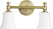 Quorum - 5122-2-80 - Two Light Vanity - Rossington - Aged Brass|Satin Opal