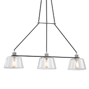 Troy Lighting - F6154-OS/PA - Three Light Island Pendant - Audiophile - Old Silver Polished Aluminum