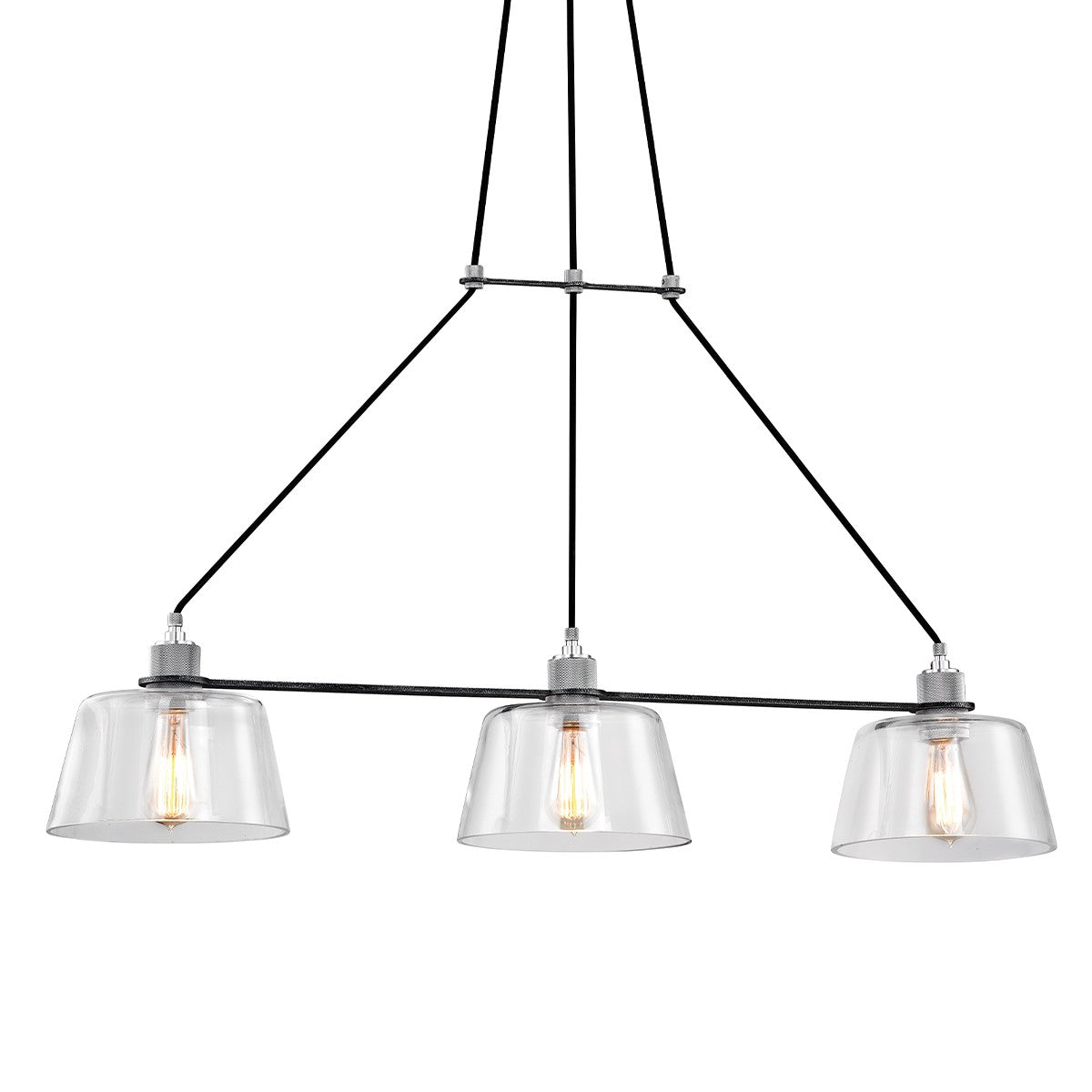 Troy Lighting - F6154-OS/PA - Three Light Island Pendant - Audiophile - Old Silver Polished Aluminum