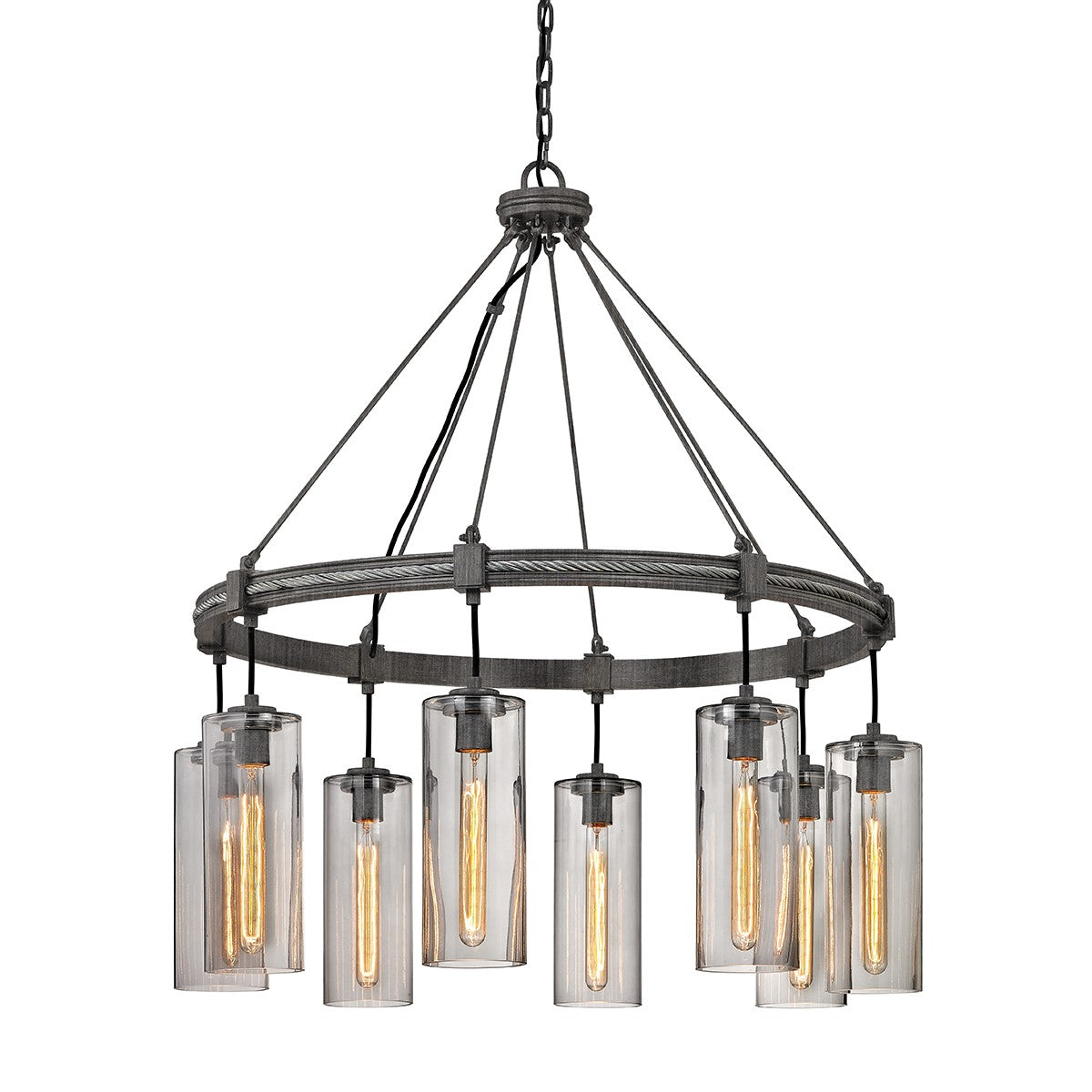 Troy Lighting - F5918 - Eight Light Chandelier - Union Square - Graphite