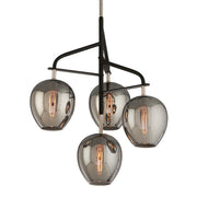 Troy Lighting - F4295-TBK/PN - Four Light Chandelier - Odyssey - Textured Black & Polish Nickel