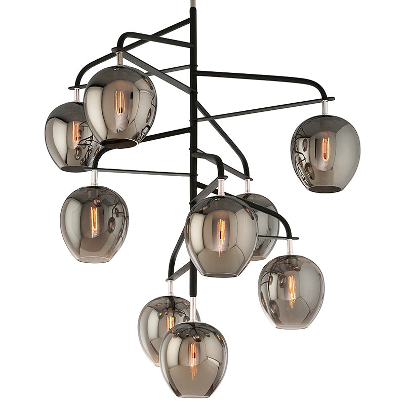 Troy Lighting - F4298-TBK/PN - Nine Light Chandelier - Odyssey - Carbide Black Polished Nickel