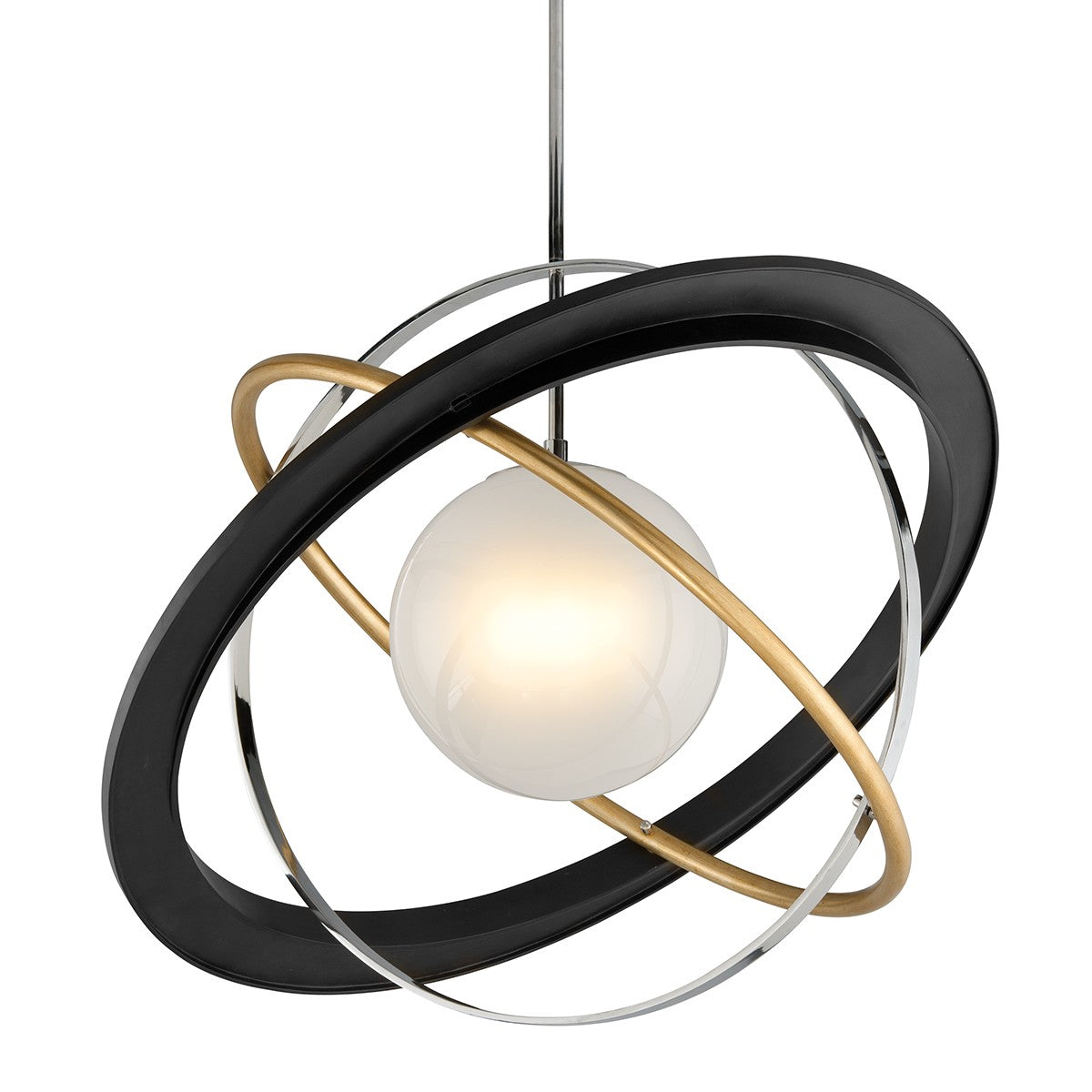 Troy Lighting - F5514 - One Light Pendant - Apogee - Bronze Gold Leaf And Stainless